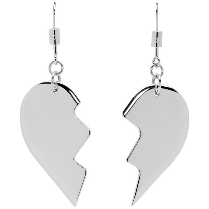 Photo: MM6 Maison Margiela Silver Friendship Heart Earrings