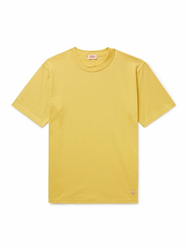 Photo: Armor Lux - Callac Logo-Appliquéd Cotton-Jersey T-Shirt - Yellow