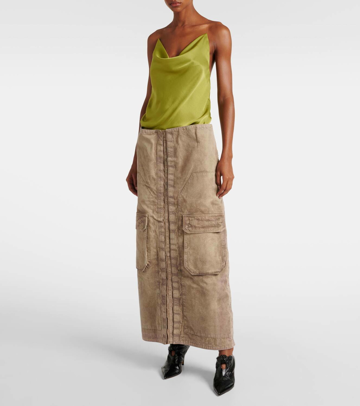 Y/Project Velcro cotton cargo skirt Y/Project