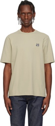 Maison Kitsuné Beige Fox Head Comfort T-shirt