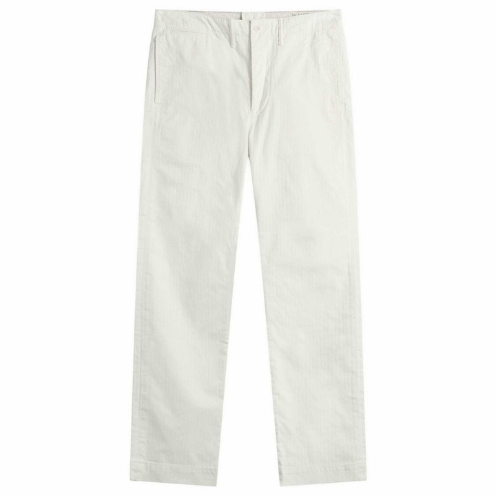 Photo: RRL Men's Officer's Herringbone Chinos in Antique White
