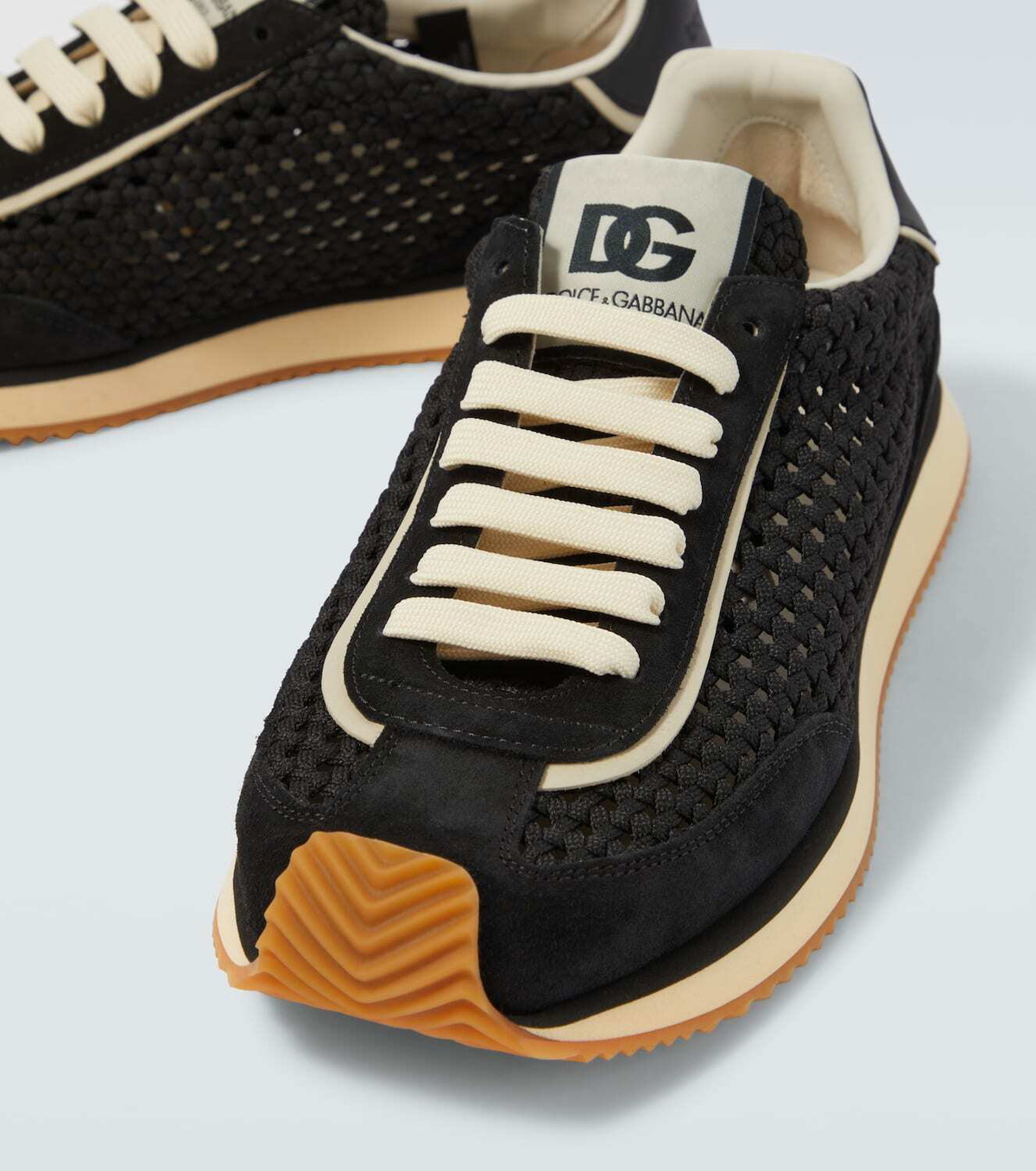 Dolce&Gabbana DG Cushion suede-trimmed sneakers