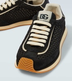 Dolce&Gabbana DG Cushion suede-trimmed sneakers