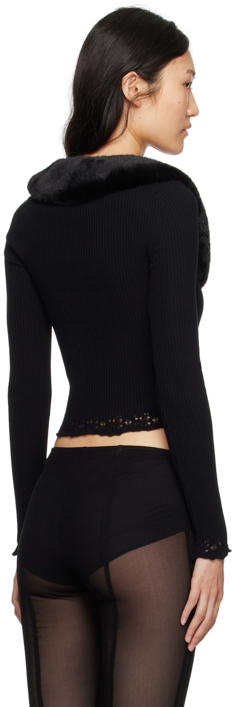 Blumarine Black Appliqué Sweater