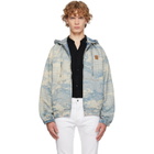 AMIRI Blue Camo Jacquard Denim Jacket