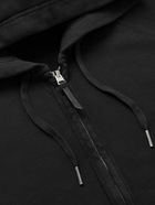 TOM FORD - Garment-Dyed Cotton-Jersey Zip-Up Hoodie - Black