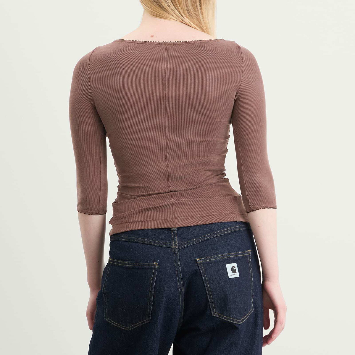 Fruity Booty Women's Second Skins 3/4 Length Top in Brown