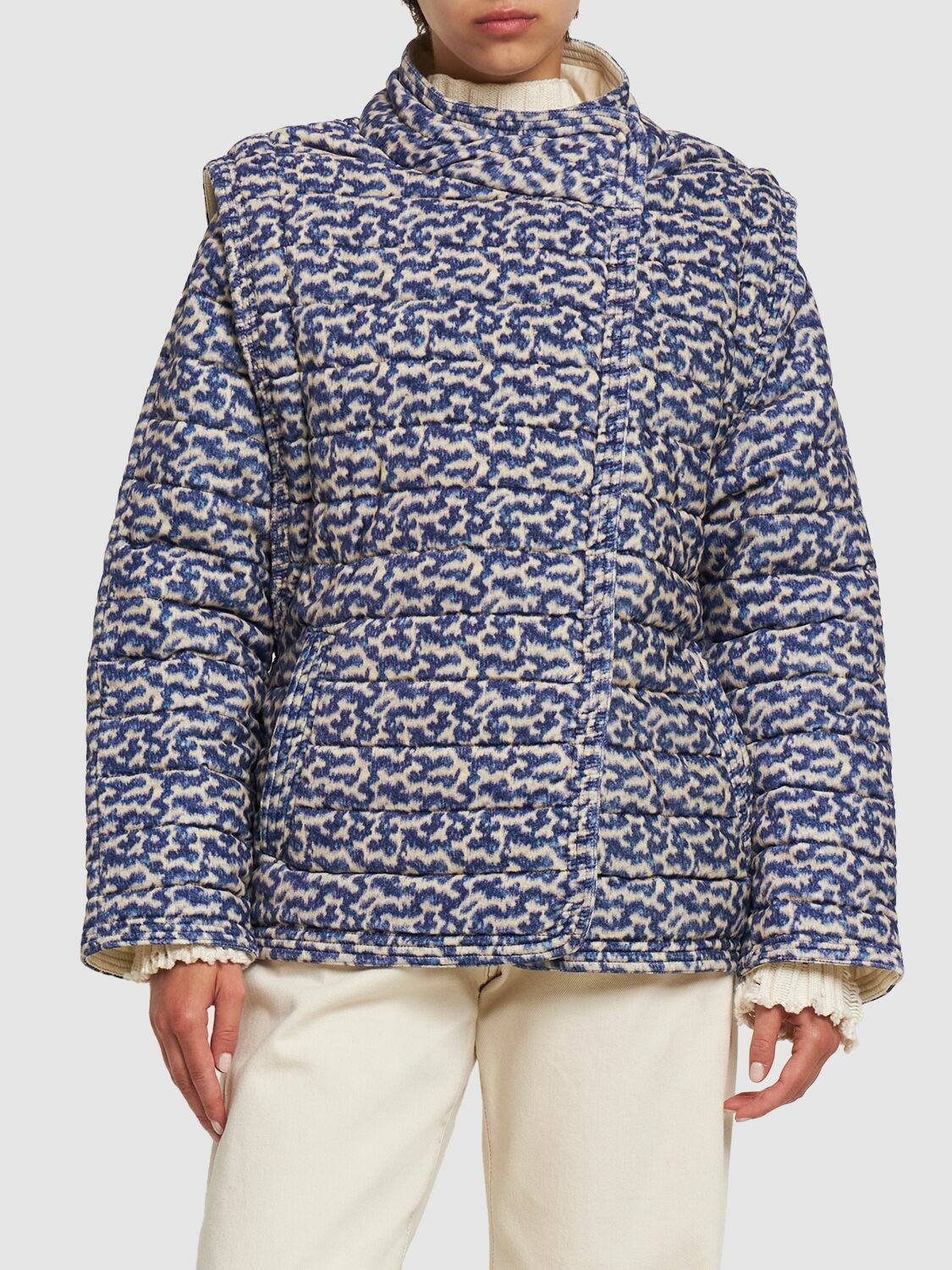 【2024】お歳暮・冬ギフト Printed Areta ETOILE MARANT Padded Isabel Jacket Cotton ジャケット・アウター