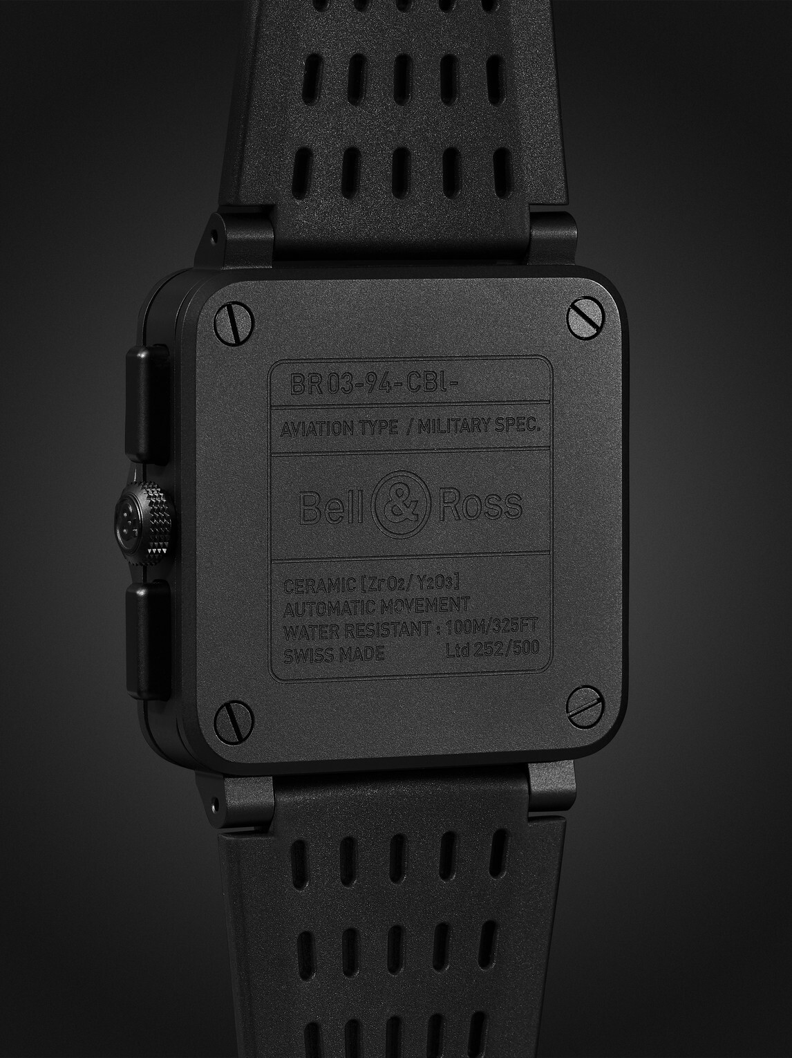 Bell & Ross - BR 03-94 Multimeter Limited Edition Automatic 42mm Ceramic and Rubber Watch, Ref. No. BR0394-SW-CE/SRB