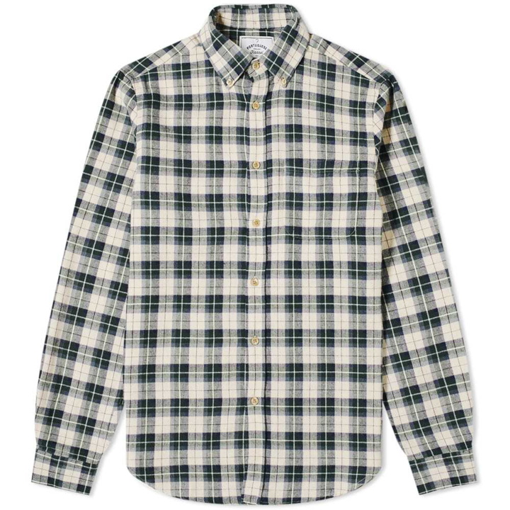 Photo: Portuguese Flannel Mentol Button Down Check Shirt