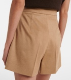 Max Mara Pleated camel hair shorts