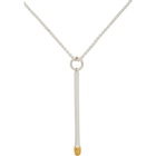 Hatton Labs Silver Matchstick and Chain Set Necklace