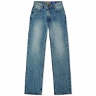 FrizmWORKS Men's OG Selvedge Regular Denim Jeans in Light Blue