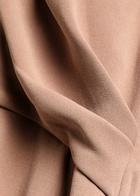 Solace London Riva Draped Crepe Gown Light Brown