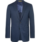 Canali - Navy Kei Slim-Fit Cotton-Blend Suit Jacket - Men - Navy