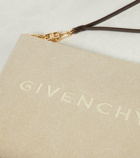 Givenchy Logo embroidered canvas pouch