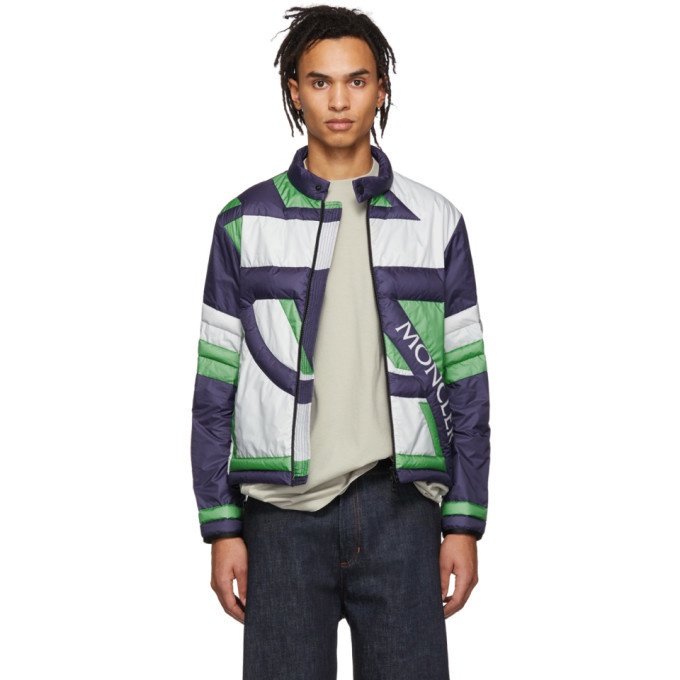 Photo: Moncler Genius 5 Moncler Craig Green Navy and Green Down Traction Jacket