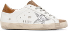 Golden Goose White & Tan Super-Star Sneakers