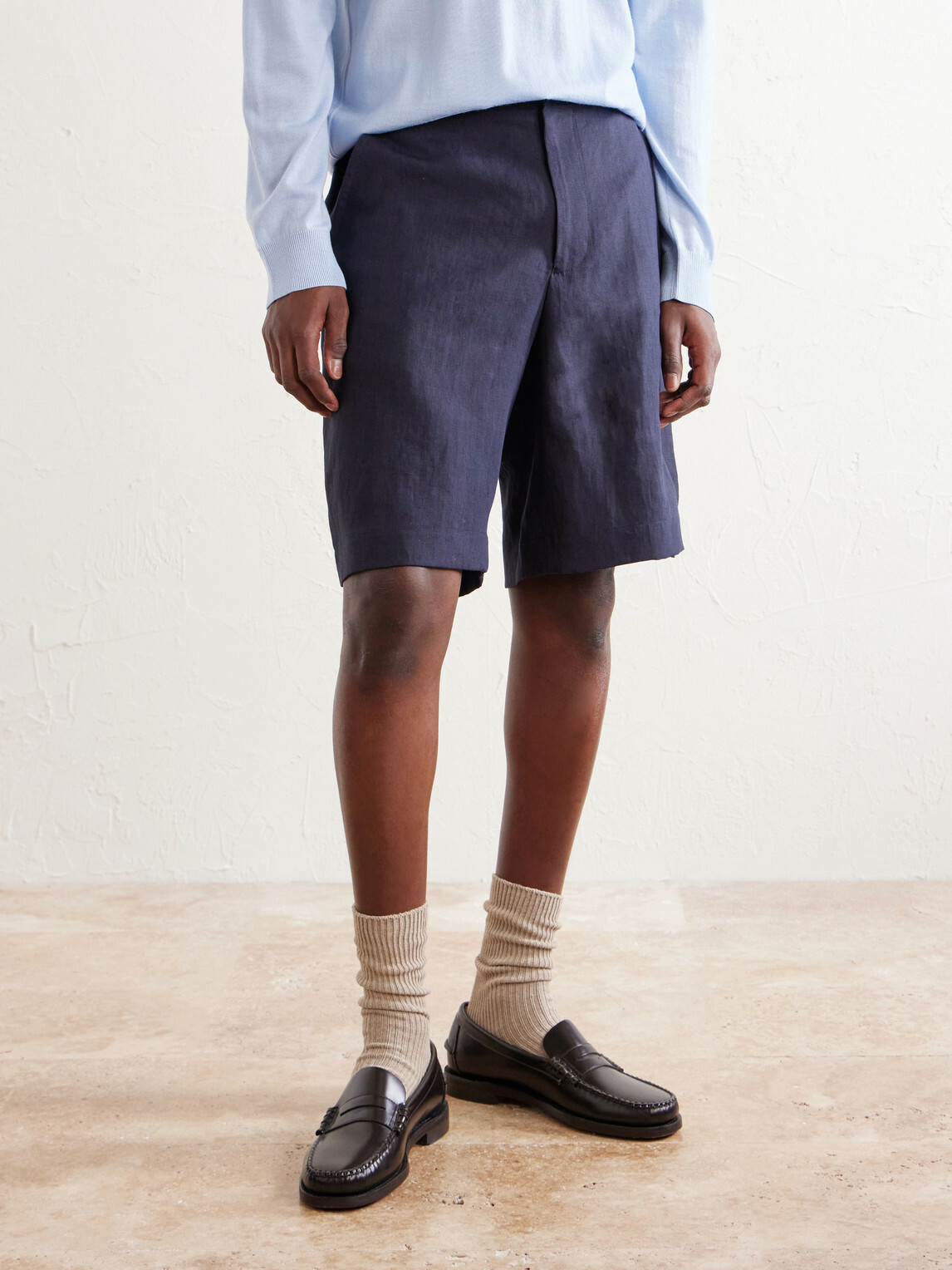 Paul Smith - Straight-Leg Linen Shorts - Blue
