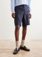 Paul Smith - Straight-Leg Linen Shorts - Blue