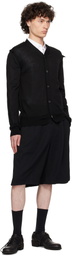Comme des Garçons Homme Deux Black Acrylic & Wool Cardigan