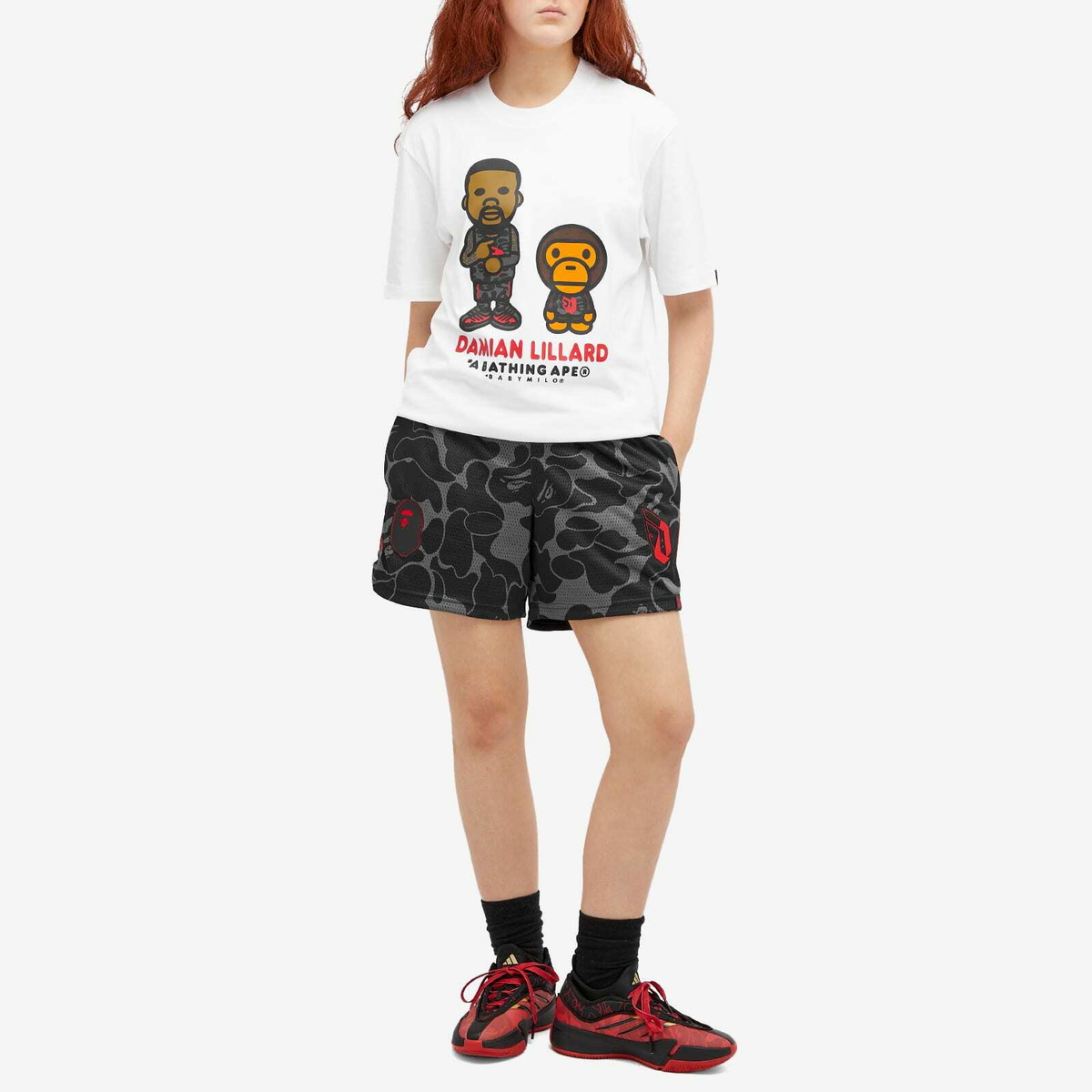 Adidas Bape X Dame 9 Short in Carbon adidas