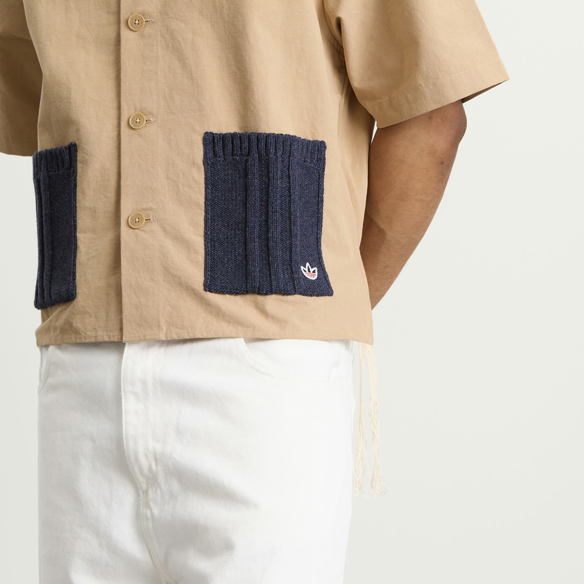 Adidas Men's Clot Ss Guayabera By Edison Chen in Warm Sandstone
