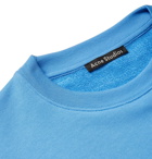 Acne Studios - Forba Logo-Appliquéd Loopback Cotton-Jersey Sweatshirt - Men - Light blue