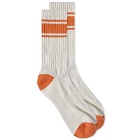 Kestin Men's Elgin Sock in Ecru/Tangerine