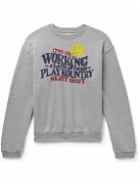 KAPITAL - Printed Cotton-Jersey Sweatshirt - Gray