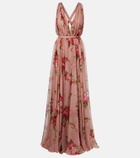Dolce&Gabbana Floral silk chiffon gown