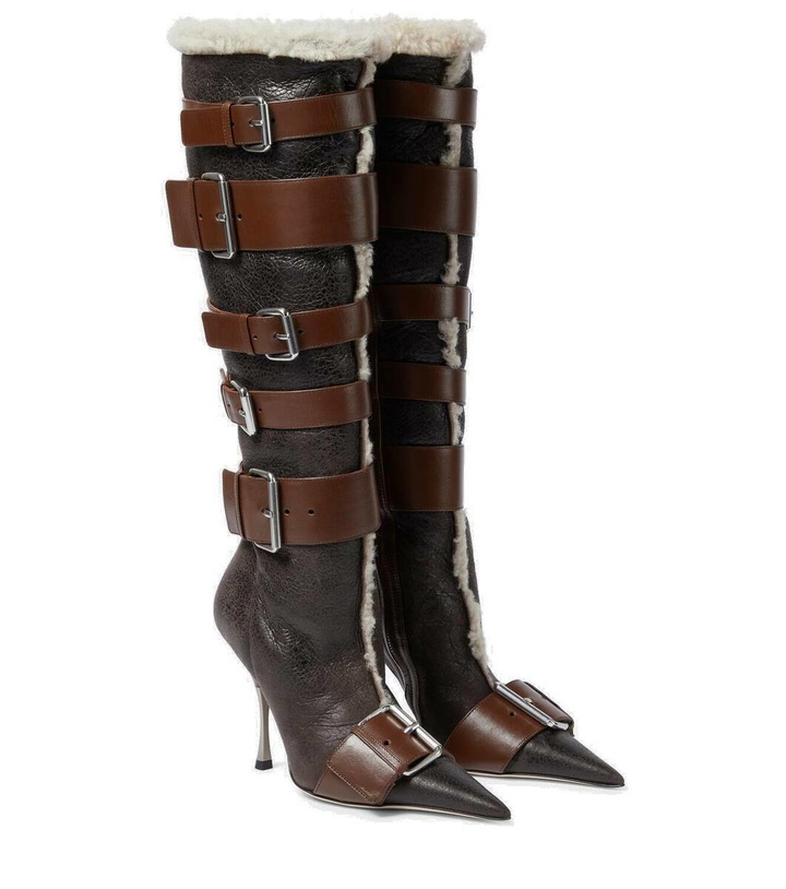 Photo: Blumarine Hilda leather knee-high boots