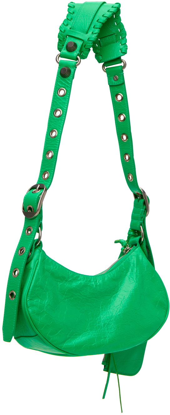 関税・送料込 BALENCIAGA Le Cagole XS green バッグ Balenciaga - Le Cagole XS leather crossbody bag green - The