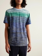 Missoni - Space-Dyed Dégradé Cotton-Jersey T-Shirt - Blue