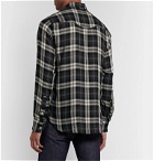 Officine Generale - Button-Down Collar Checked Lyocell Shirt - Gray