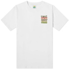 Hikerdelic Men's Treks & Drugs Mountain T-Shirt in White/Multi
