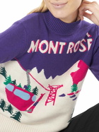 MC2 Saint Barth Woman Crewneck Sweater New Queen With Mont Rosè Postcard Jacquard
