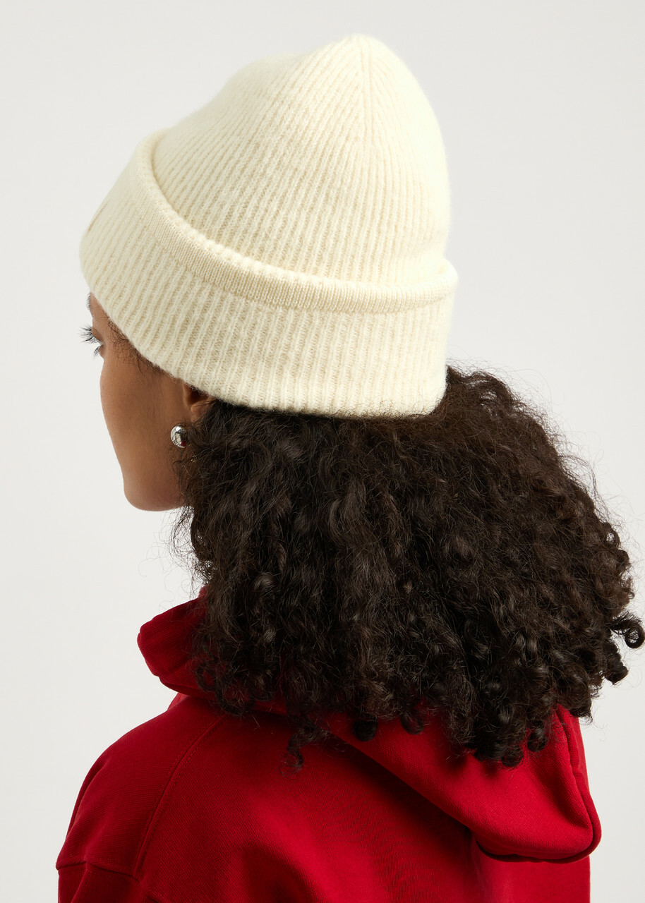 Jacquemus Le Bonnet Gros Grain Alpaca-blend Beanie - Off White