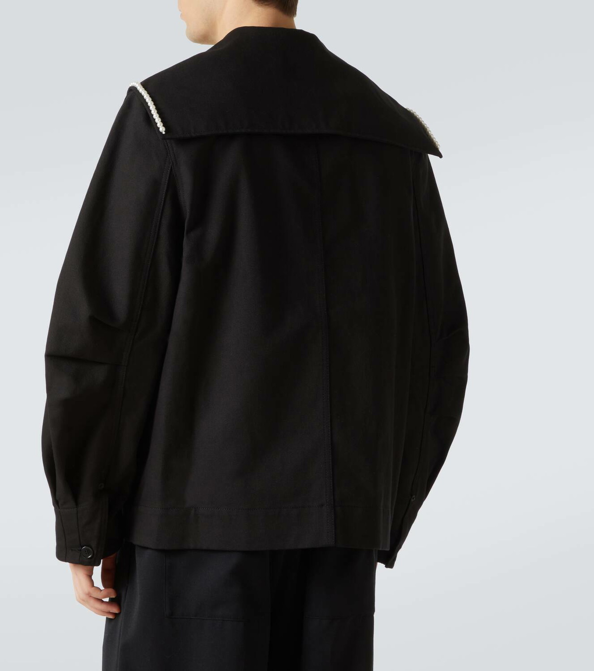 SIMONE ROCHA / パールジャケット/M/コットン/BLK// Simone Rocha Beaded cotton jacket Simone Rocha