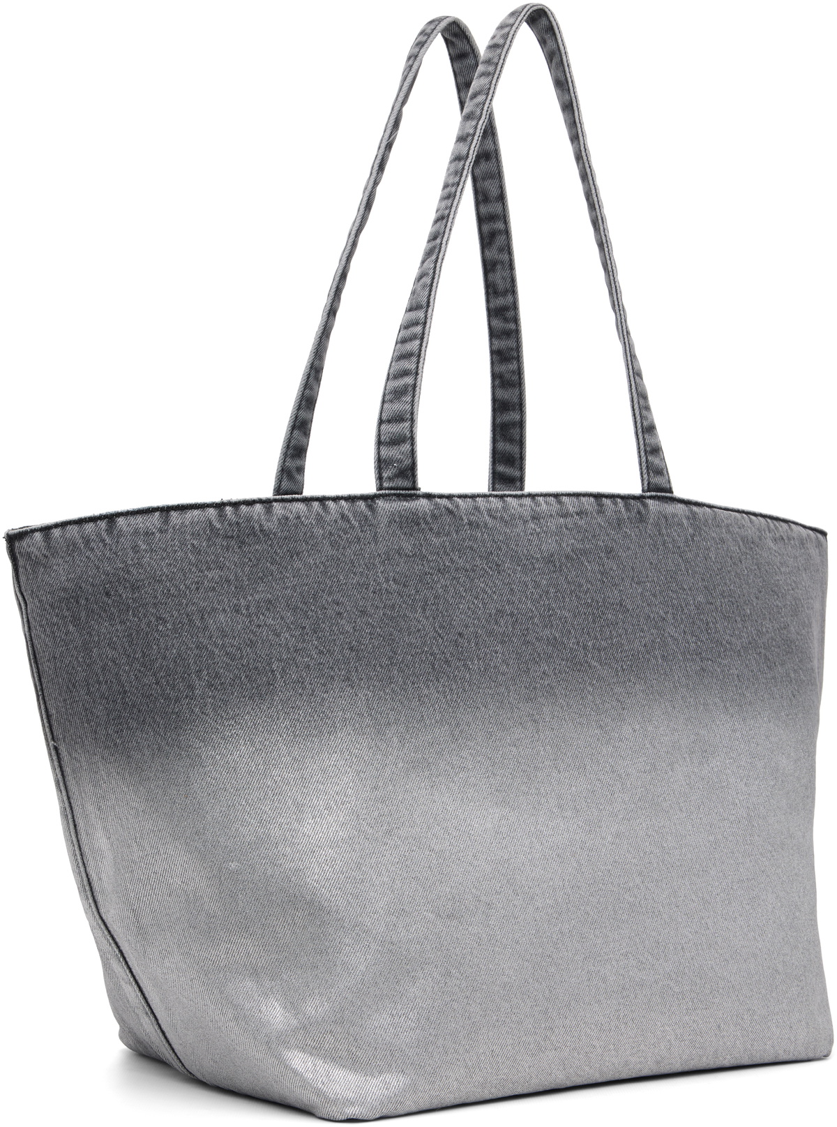 Alexander Wang Gray Denim Punch Large Tote