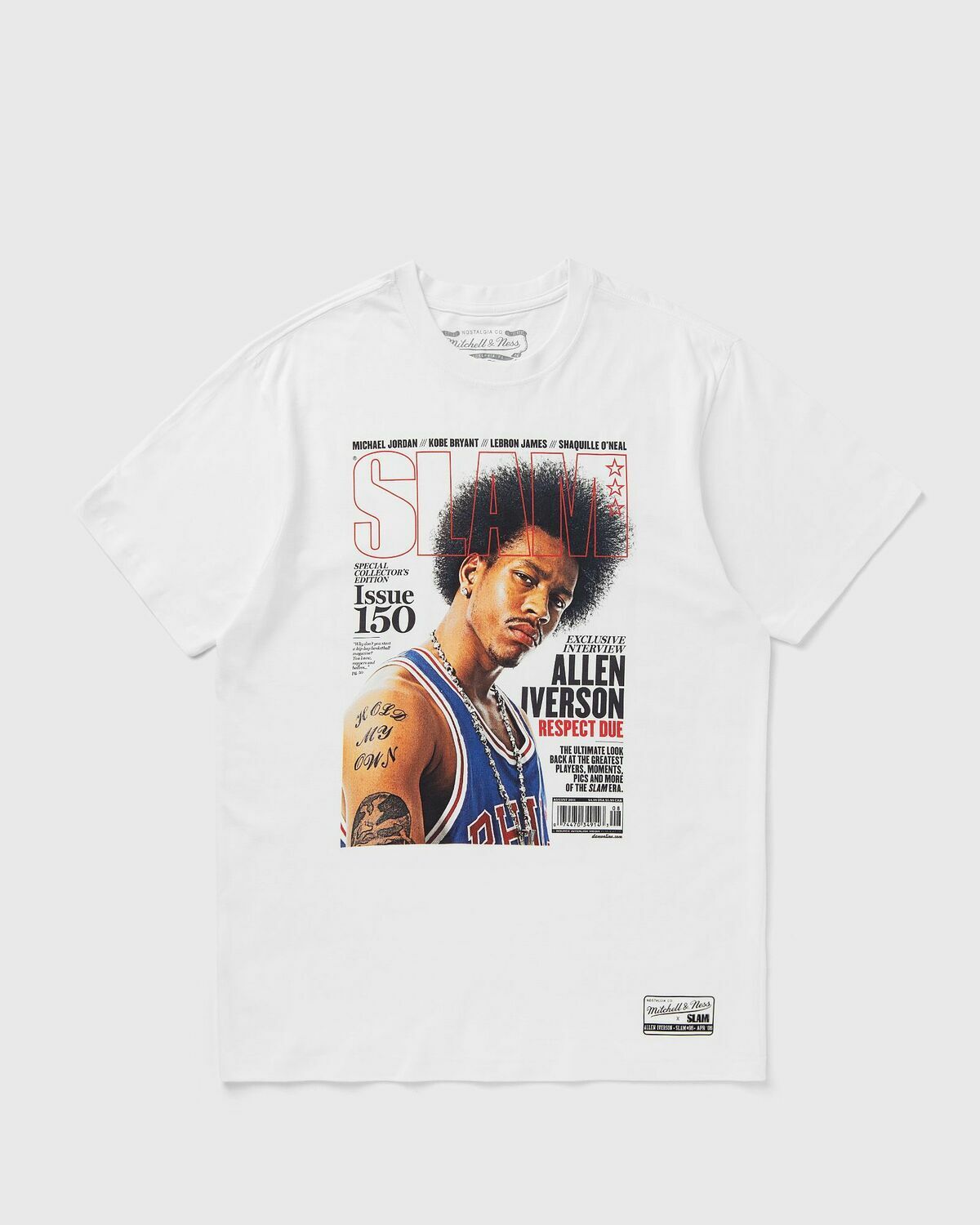 Mitchell & Ness NBA SLAM TEE PHILADELPHIA 76ERS ALLEN IVERSON White Mens Shortsleefe