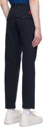 Hugo Navy Tapered-Fit Trousers