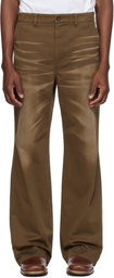 MMIC Brown Blues Flare Chino Trousers