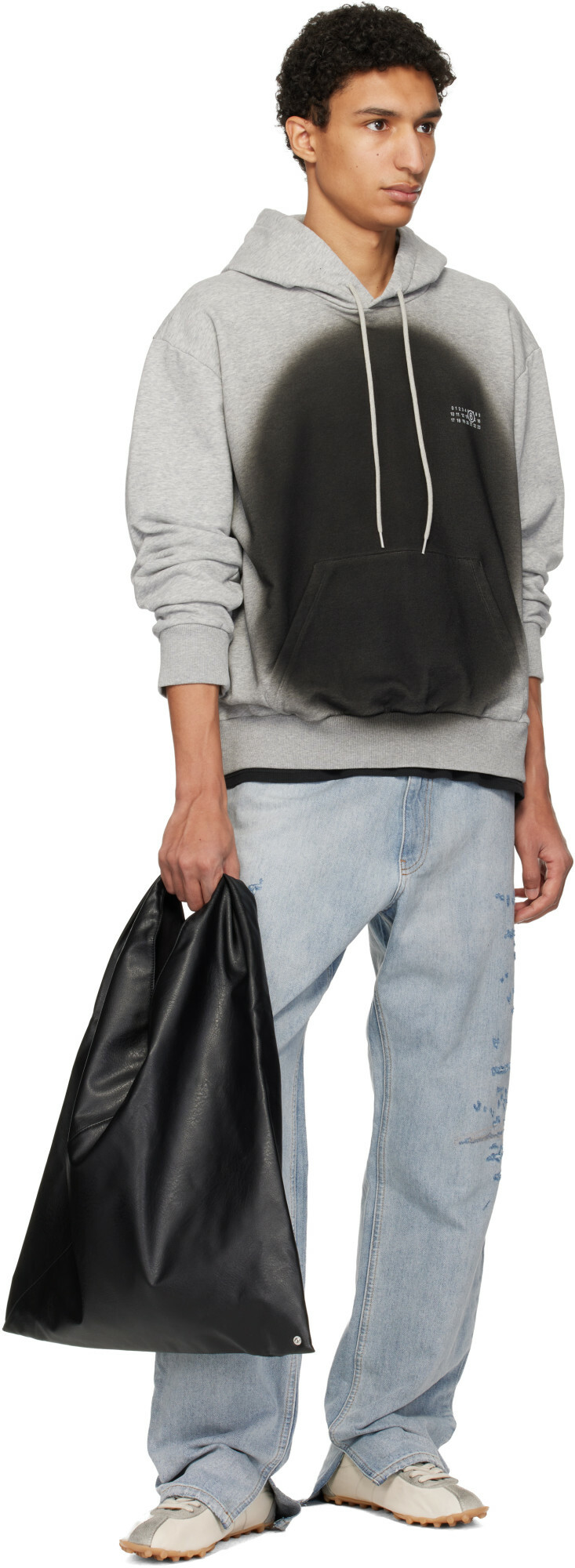 MM6 Maison Margiela Black Classic Triangle Tote