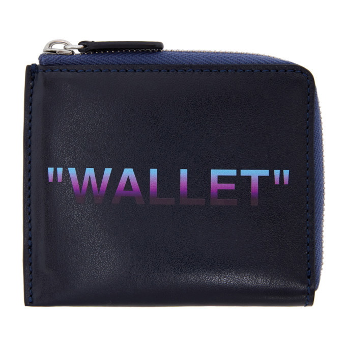 Photo: Off-White SSENSE Exclusive Black Quote Zip Wallet
