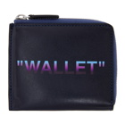 Off-White SSENSE Exclusive Black Quote Zip Wallet