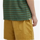 Kestin Men's Fly Pocket T-Shirt in Fern/Tangerine Stripe