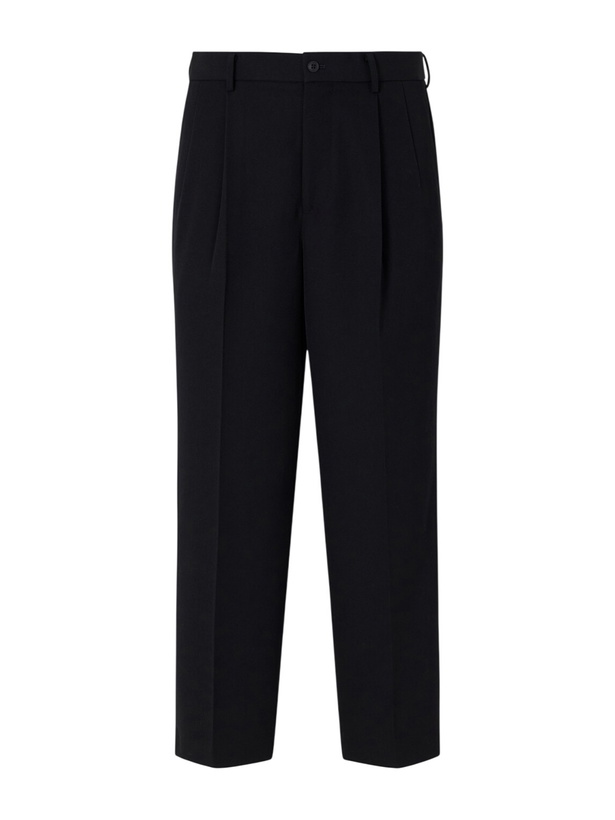 Photo: ATON - Pleated Tapered Wool-Twill Suit Trousers - Black