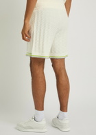 Casablanca Tennis Striped Bouclé Shorts White