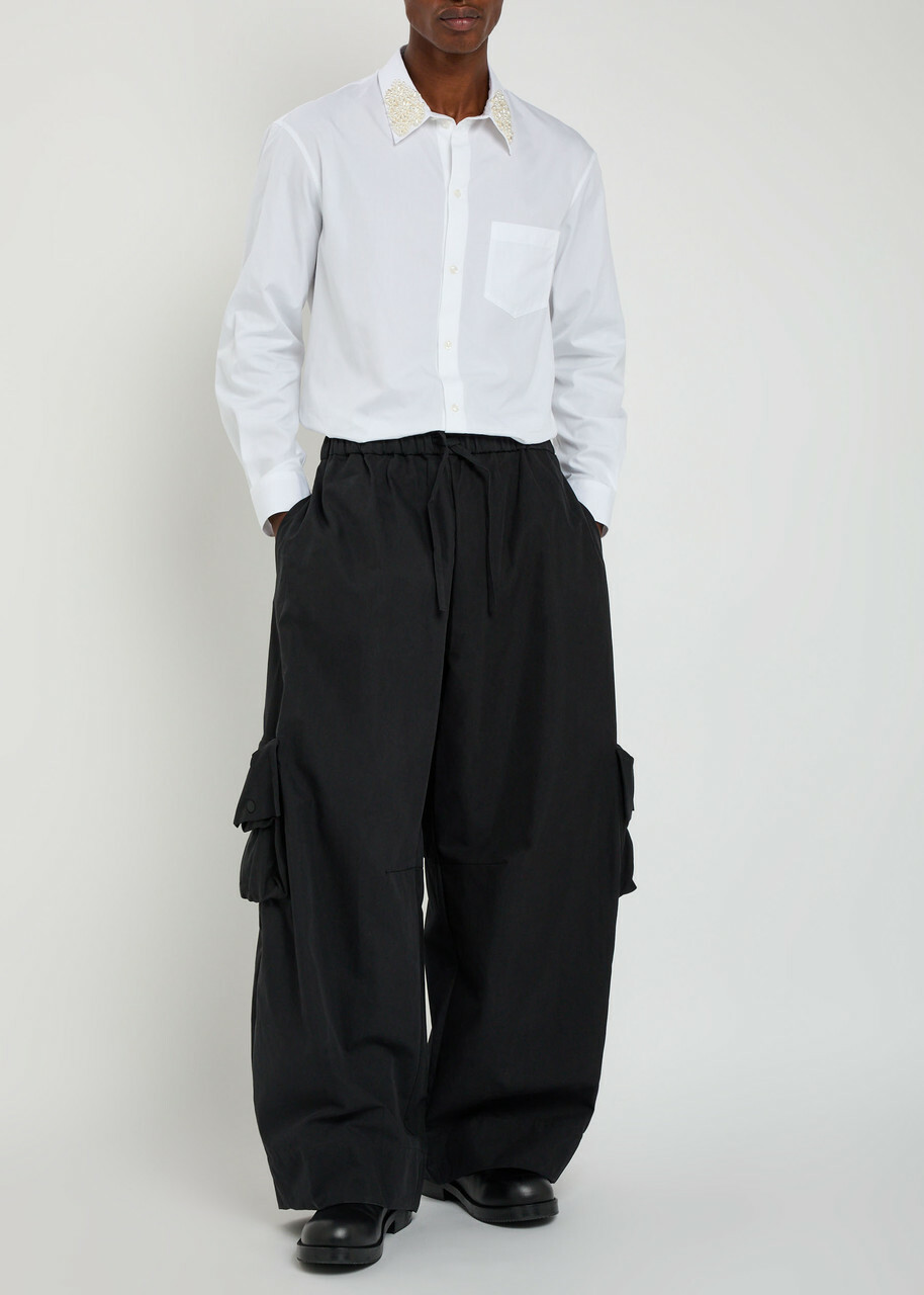 Simone Rocha Drawstring Cargo Trousers Black